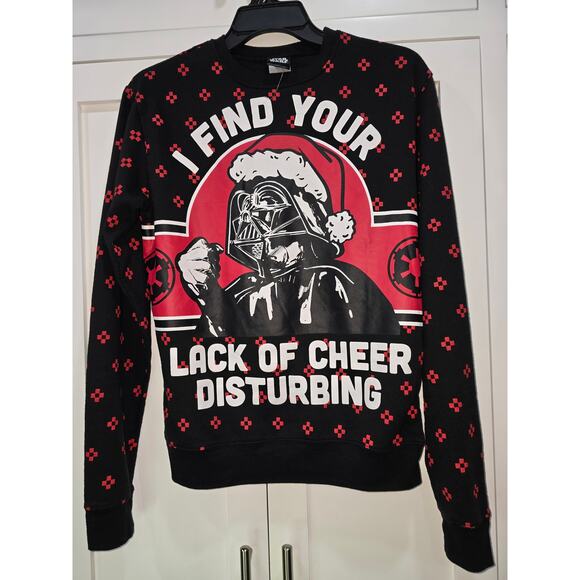 Star Wars Darth Vader Holiday Sweater “I Find Your Lack of Cheer Disturbing” M - Picture 1 of 16